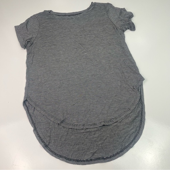 Nordstrom Halogen Leisure Wear Oversized Top Striped Heathered Grey Sz XS - Picture 1 of 7